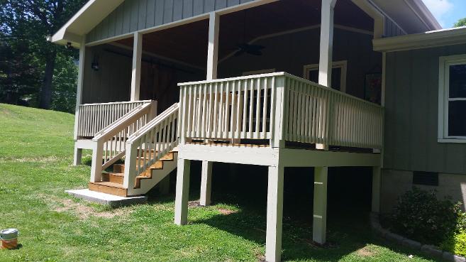 A Deck we stain in Lookout Valley