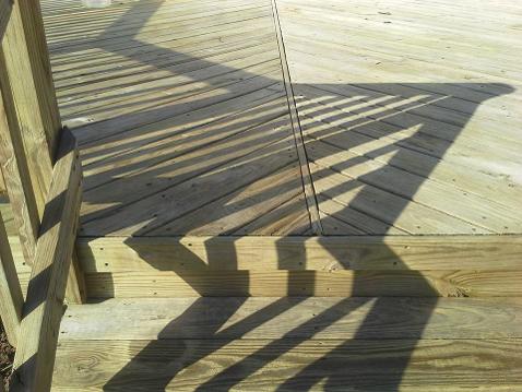Before cleaning and staining this Hixson Deck