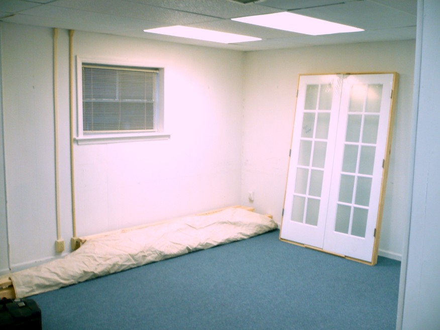 Chattanooga office before walls were added