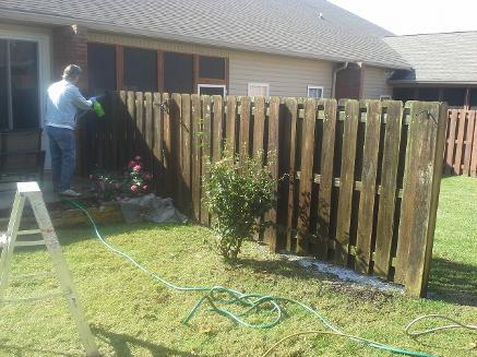 prep before pressure washing this fence