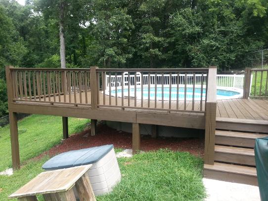 Martin Brothers Painting stained this Hixson Pool Deck