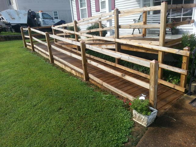 After cleaning this wheelchair ramp