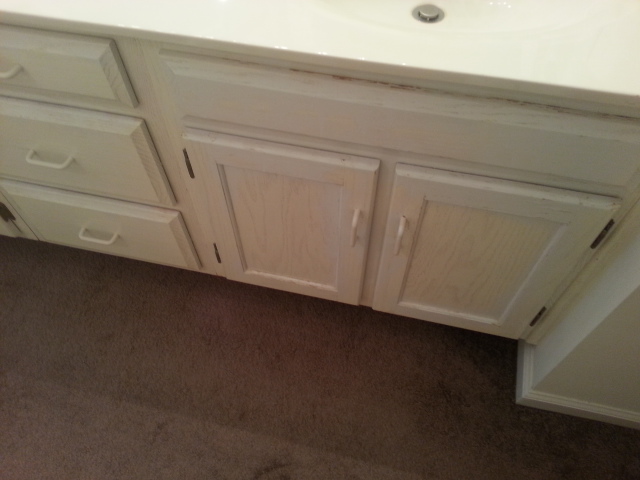 Base cabinet before paining.