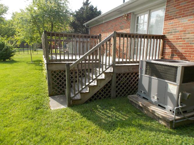 A Red Bank Deck Before washing and staining