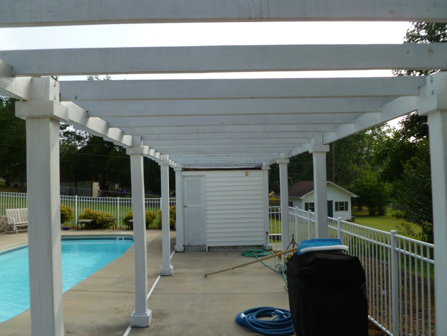 Pool Pergola before painting Chattanooga TN 