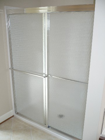 After we installed a shower door. Amber Brook Hixson TN